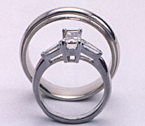 Ladies Emerald Cut Engagement Ring